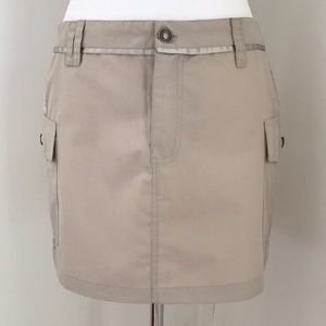 Marshall Rousso Tan Cargo Mini Skirt sz S